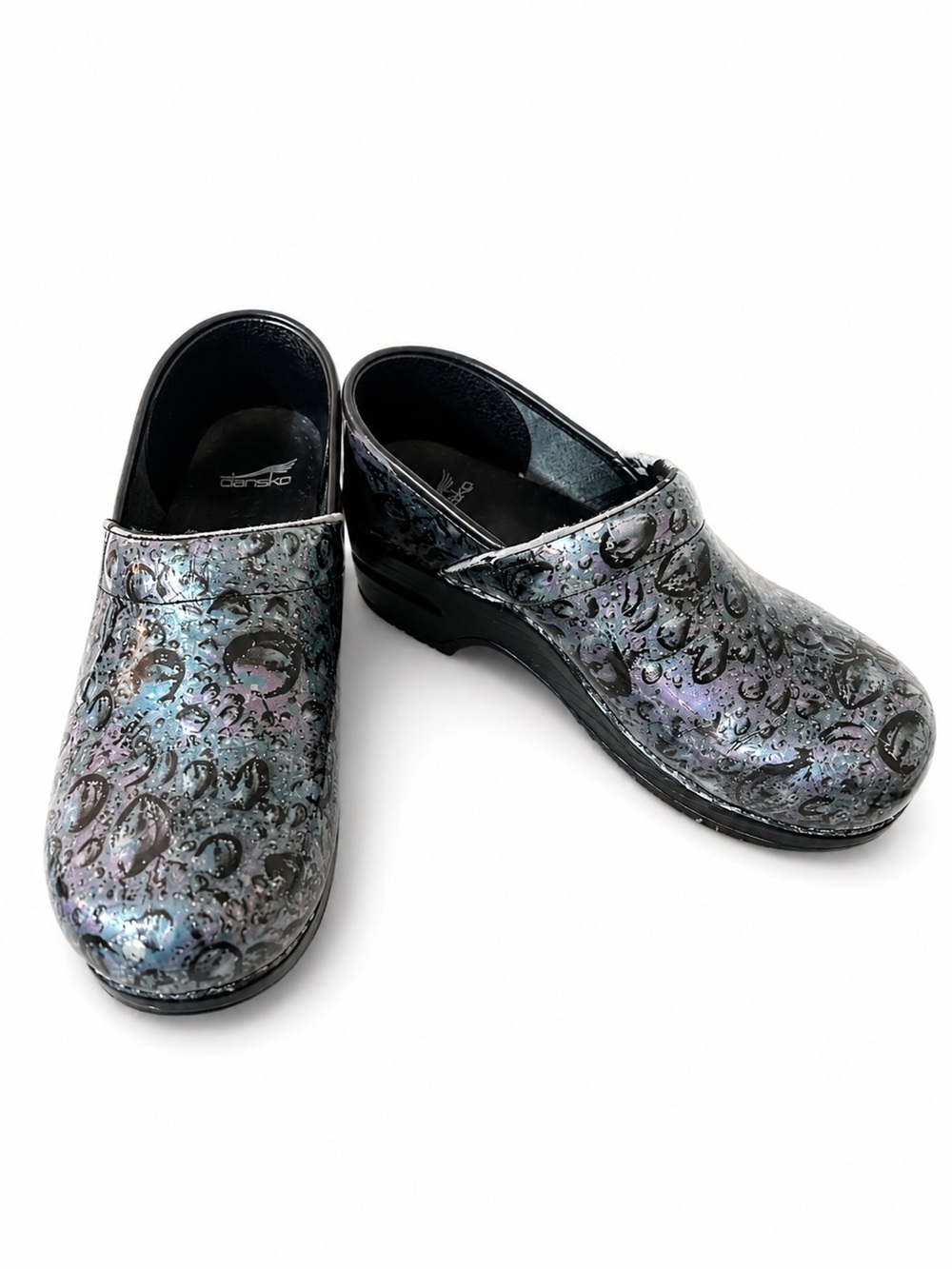 Dansko Iridescent Rain Drop Clogs
